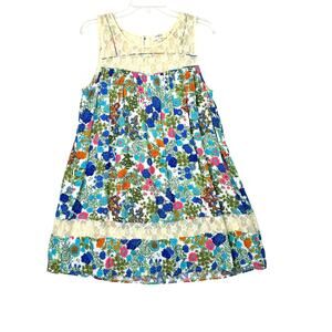 Umgee Babydoll Lace Women’s Sleeveless Floral Tunic Top Dress Size Small